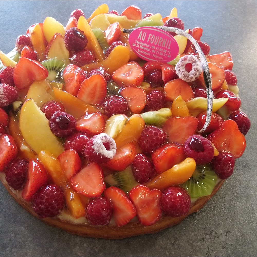 Tarte aux fruits frais siglée Au Fournil Yssingelais